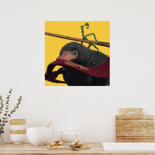 Pickett & Teddy met hand en Stropdas Poster (Keuken)