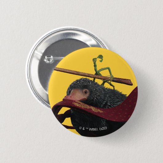 Pickett & Teddy met hand en Stropdas Ronde Button 5,7 Cm (Voorkant /achterkant)