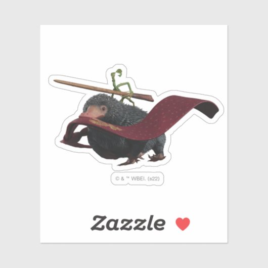 Pickett & Teddy met hand en Stropdas Sticker (Vel)