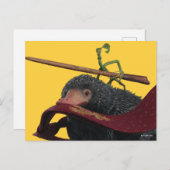 Pickett & Teddy With Wand and Tie Briefkaart (Voorkant / Achterkant)