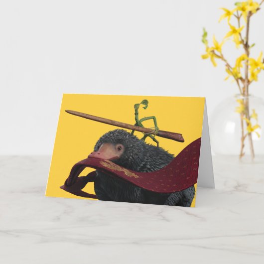 Pickett & Teddy With Wand and Tie Kaart (Gele Bloem)