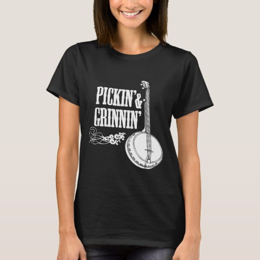Pickin Grinnin Banjo Banjo Palling T-shirt (Voorkant)