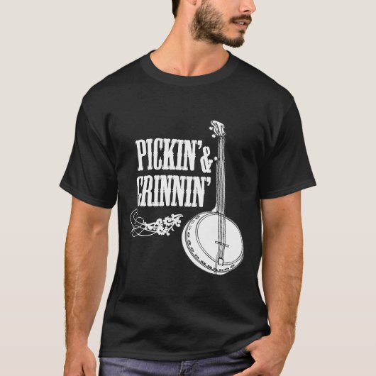 Pickin Grinnin Banjo Banjo Palling T-shirt (Voorkant)
