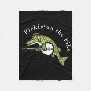 Pickin On The Pike Grafisch Voor Muziek-lievende V Fleece Deken