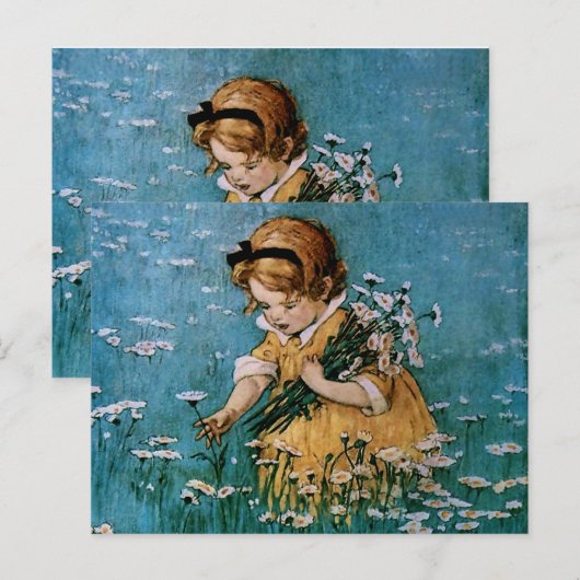 Picking Daisies beroemd gemaakt door Jessie Willco Briefkaart (Voorkant / Achterkant)