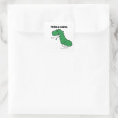 Pickle-a-saurus-sticker Vierkante Sticker (Tas)