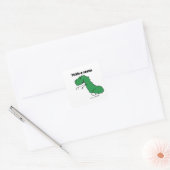 Pickle-a-saurus-sticker Vierkante Sticker (Envelop)