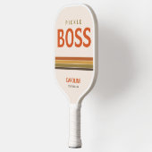 Pickle Baas Grappige Retro Pickleball Paddle (Links)