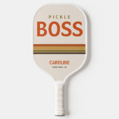 Pickle Baas Grappige Retro Pickleball Paddle (Voorkant)