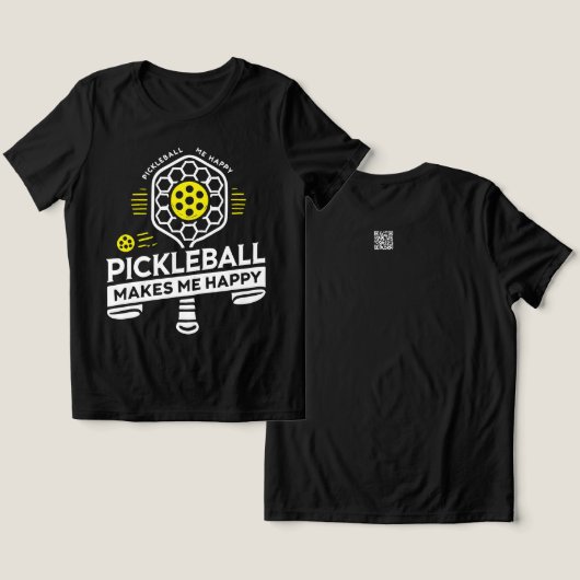 Pickle bal maakt me vrolijke vrouwen Tri-Blend shirt (Ontwerp Voorkant & Achterkant)