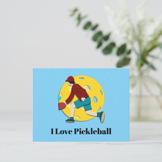 Pickle Ball Briefkaart (Staand voorkant)