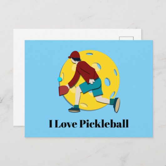 Pickle Ball Briefkaart (Voorkant / Achterkant)