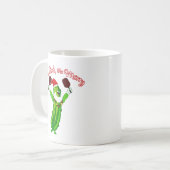 Pickle Ball-cadeau voor kerstbal — Santa Hat Koffiemok (Voorkant links)