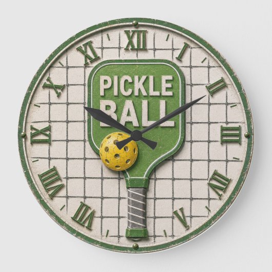 Pickle Ball Funny Pickleball Paddle Grote Klok (Voorkant)