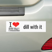Pickle Ball Gift I Heart Pickleball Dill with it Bumpersticker (Op auto)