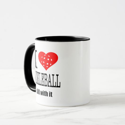Pickle Ball Gift I Heart Pickleball Dill with it Mok (Voorkant links)