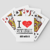 Pickle Ball Gift I Heart Pickleball Dill with it Pokerkaarten (Achterkant)