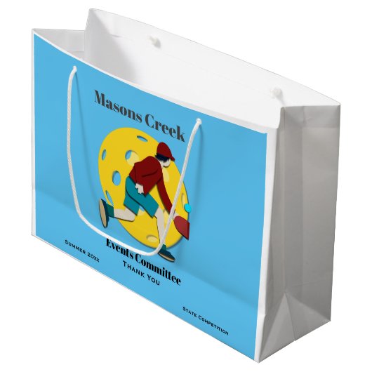 Pickle Ball Groot Cadeauzakje (Voorkant Gekanteld)