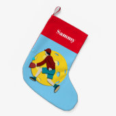 Pickle Ball Kleine Kerstsok (Voorkant (Hangend))