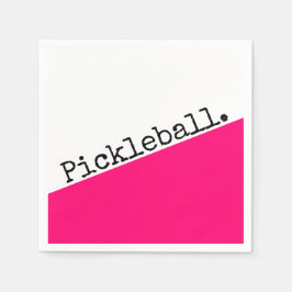 PICKLE BALL Leuk Helder Vet Roze Wit Kleurenblok Servet