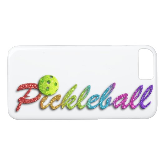Pickle Ball met kleurrijke glitter Case-Mate iPhone Case (Achterkant (Horizontaal))