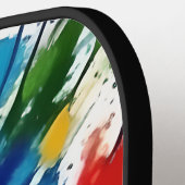 Pickle Ball Paddle met Paint Splatter Design (Links Detail)