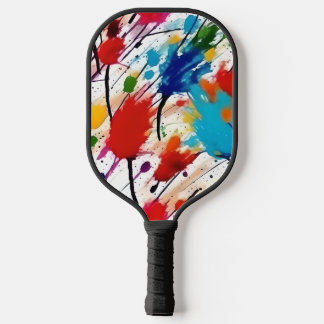 Pickle Ball Paddle met Paint Splatter Design