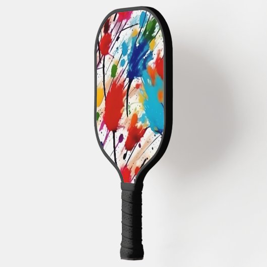 Pickle Ball Paddle met Paint Splatter Design (Links)
