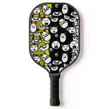 Pickle Ball-paddles met boosaardige katten