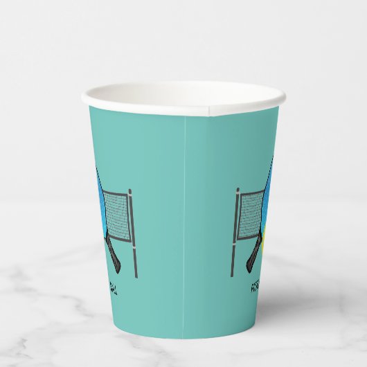 Pickle Ball Pickleball Design Cups Papieren Bekers (Rechts)