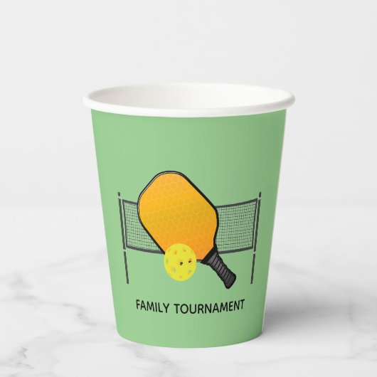 Pickle Ball Pickleball Design Cups Papieren Bekers (Achterkant)