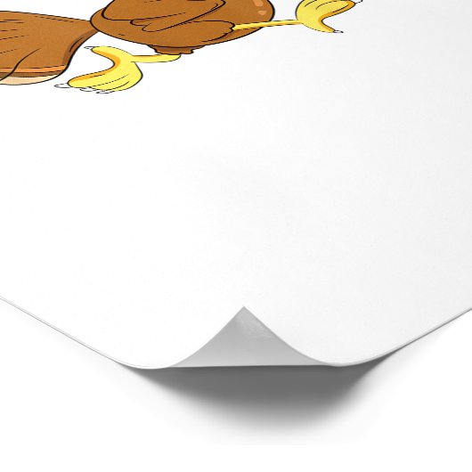 Pickle Ball Player Turkey Paddleball Thanksgiving Poster (Hoek)