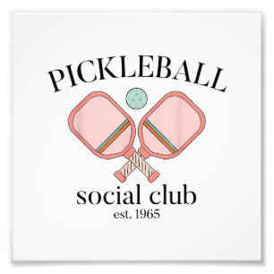 Pickle Ball Social Club EST 1965 Mannen Vrouwen Foto Afdruk
