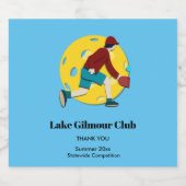 Pickle Ball Sparkling Wijnetiket (Enkel label)