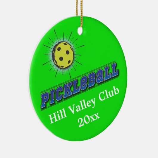 Pickle Ball Starburst Keramisch Ornament (Rechts)