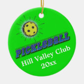 Pickle Ball Starburst Keramisch Ornament (Voorkant)