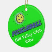 Pickle Ball Starburst Keramisch Ornament (Links)