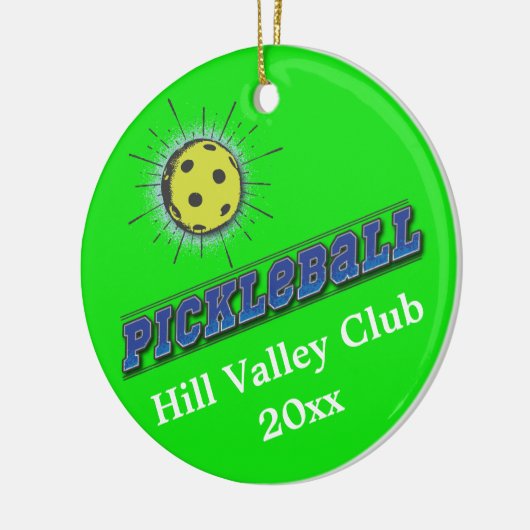 Pickle Ball Starburst Keramisch Ornament (Links)