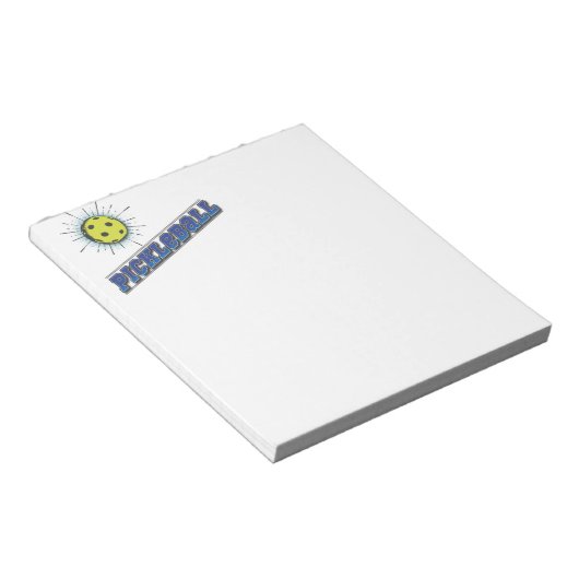 Pickle Ball Starburst Notitieblok (Schuin)