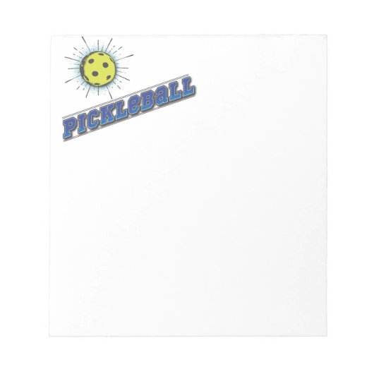 Pickle Ball Starburst Notitieblok (Voorkant)