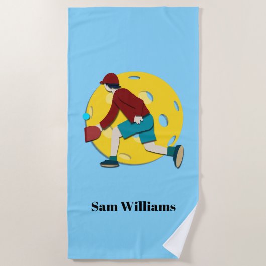 Pickle Ball Strandlaken (Voorkant)