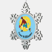 Pickle Ball Tin Sneeuwvlok Ornament (Rechts)