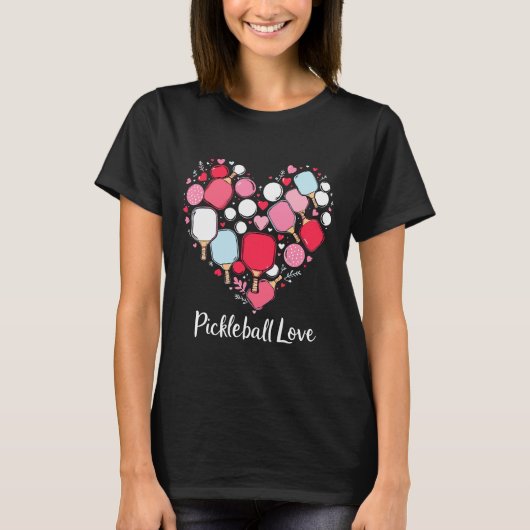 Pickle Ball Valentijnsdag Pickleball Lover T-shirt (Voorkant)