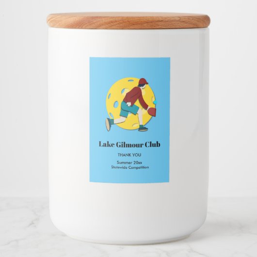 Pickle Ball Voedselcontainer Etiket (Voorkant)