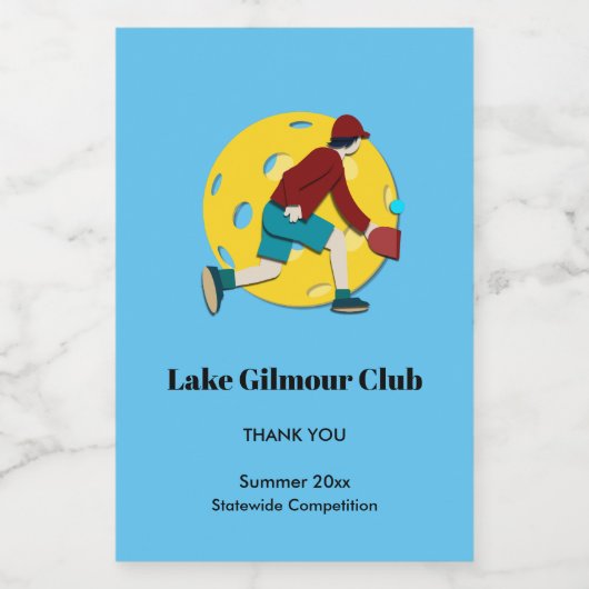 Pickle Ball Wijn Etiket (Enkel label)