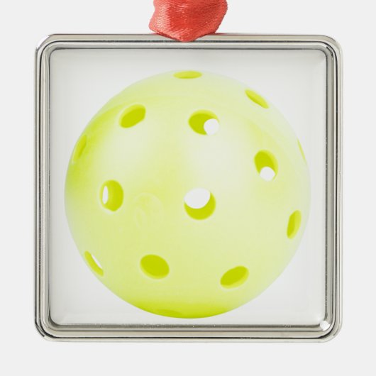 Pickle BAll Yellow Metalen Ornament (Voorkant)