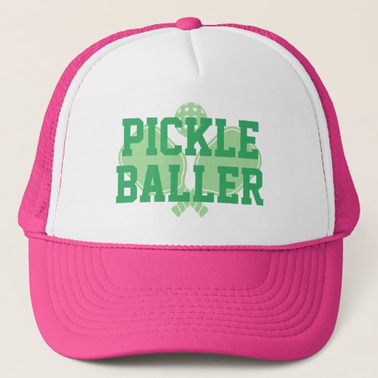 Pickle Baller Custom Trucker Hoed Trucker Pet (Voorkant)