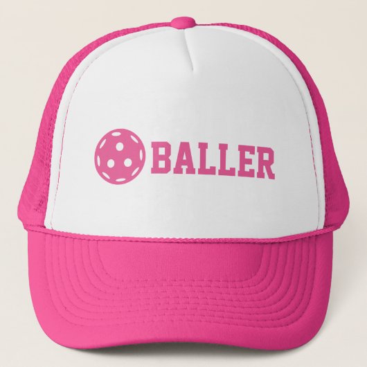 Pickle baller Funny Pickleball Custom Text Trucker Pet (Voorkant)