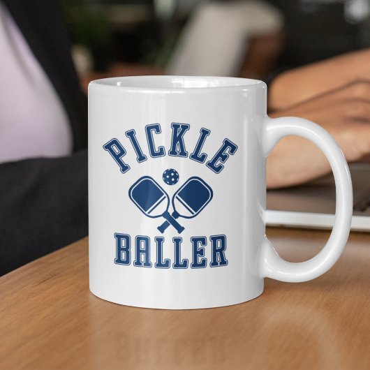 Pickle Baller Funny Pickleball Koffiemok