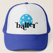 Pickle Baller Grappig Blauw Trucker Pet (Voorkant)